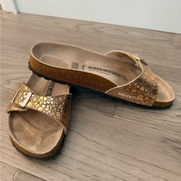 Birkenstock Madrid Stones Copper Metallic Pattern Sandals - Picture 2 of 4